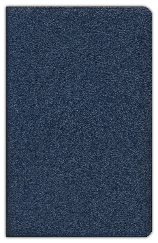 Biblia grande. Letra grande. Ultrafina. Colección Premier. Piel genuina de cabra. Azul marino - NBLA