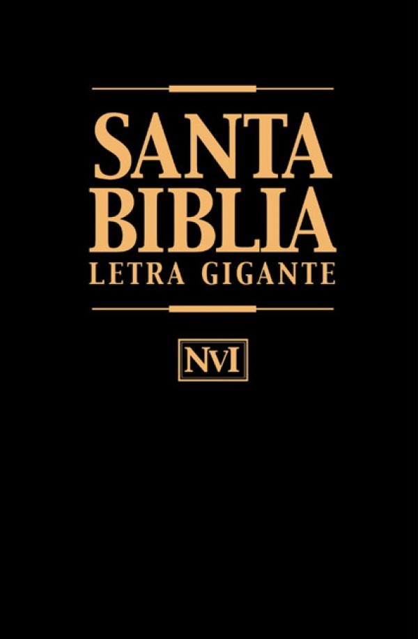 Biblia letra gigante. Imitación piel. Negro. Índice - NVI