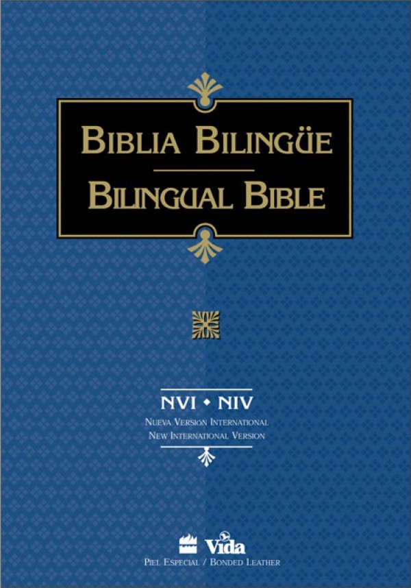 Biblia bilingüe. Imitación piel. Negro. Índice - NVI/NIV