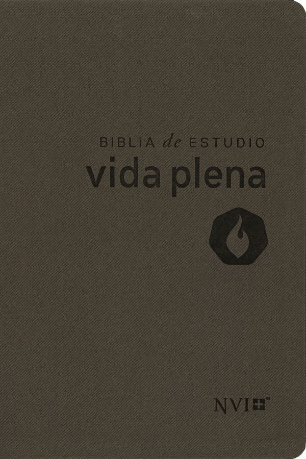 Biblia de estudio vida plena. 2 tonos. Gris - NVI