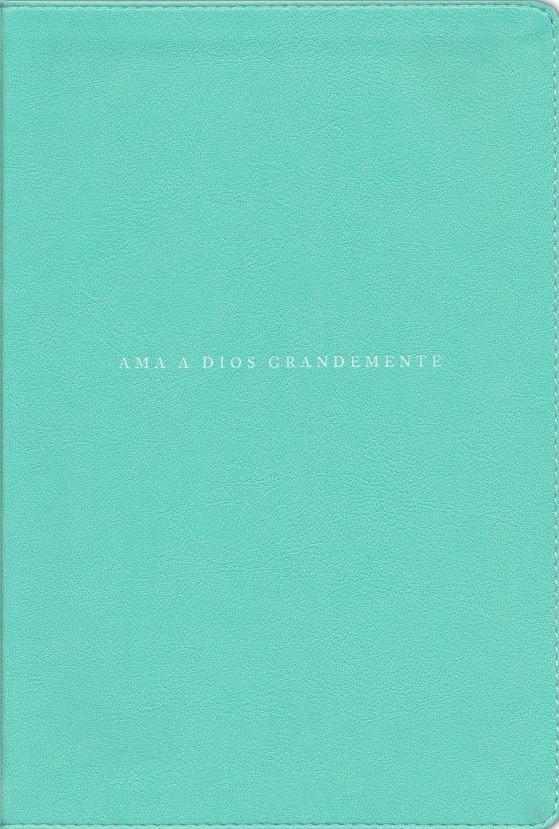 Biblia Ama a Dios grandemente. Imitación piel. Turquesa - NBLA