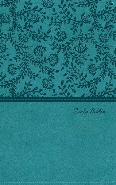 Biblia manual. Edición Tierra Santa. Letra grande. Ultrafina. 2 tonos. Turquesa. Cremallera - RVR60