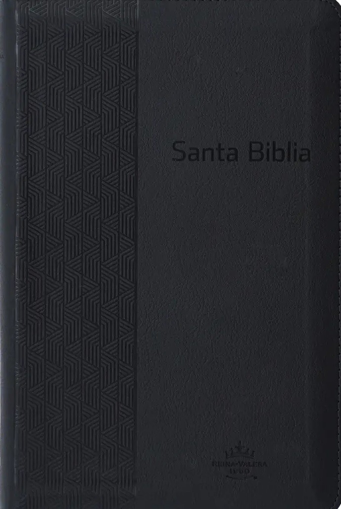 Biblia manual. Letra grande. 2 tonos. Negro. Cremallera. Índice - RVR60