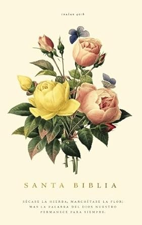 Biblia para premio y regalo. Letra grande. Tapa dura. Floral - RVR60