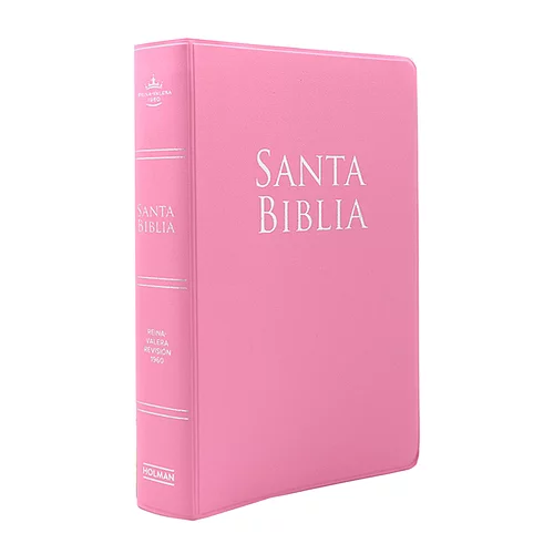 Biblia manual. Letra grande. Vinilo. Rosa - RVR60