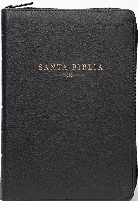 Biblia manual. Letra grande. Imitación piel. Negro. Cremallera. Índice - RVR60