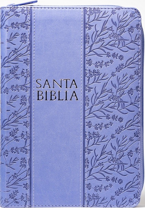 Biblia manual. Letra grande. 2 tonos. Morado. Cremallera. Índice - RVR60