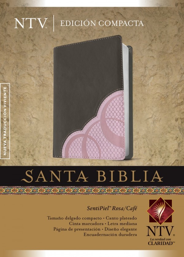 Biblia compacta. 2 tonos. Rosa/marrón - NTV