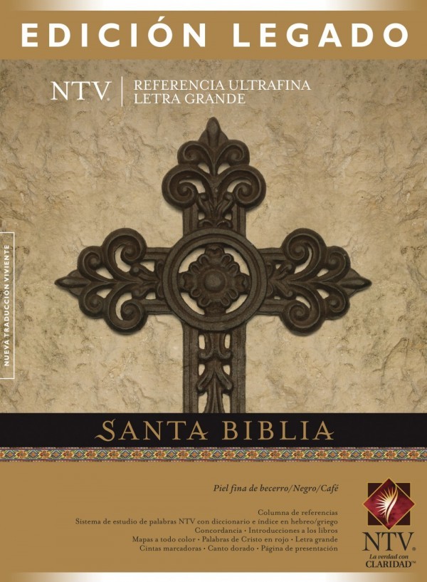Biblia edición legado. Letra grande. Ultrafina. Piel legítima. Marrón/negro - NTV