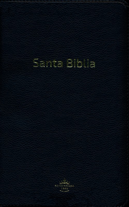 Biblia manual. Letra grande. Imitación piel. Negro. Cremallera - RVR60