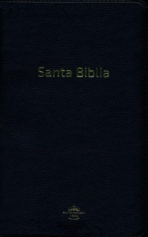 Biblia manual. Letra grande. Imitación piel. Negro. Cremallera - RVR60