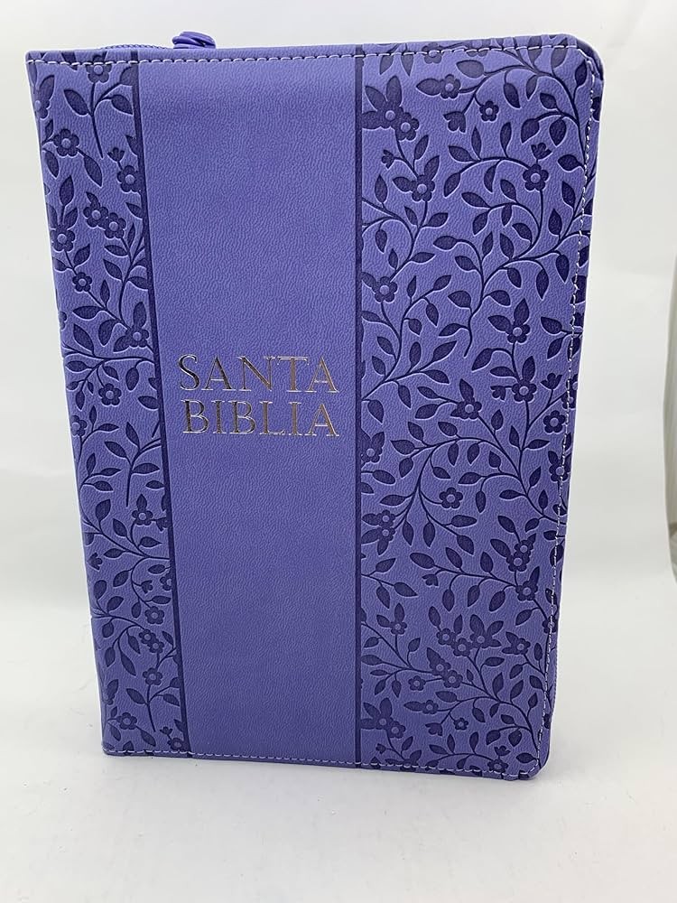 Biblia manual. Letra grande. 2 tonos. Lavanda. Cremallera. Índice - RVR60