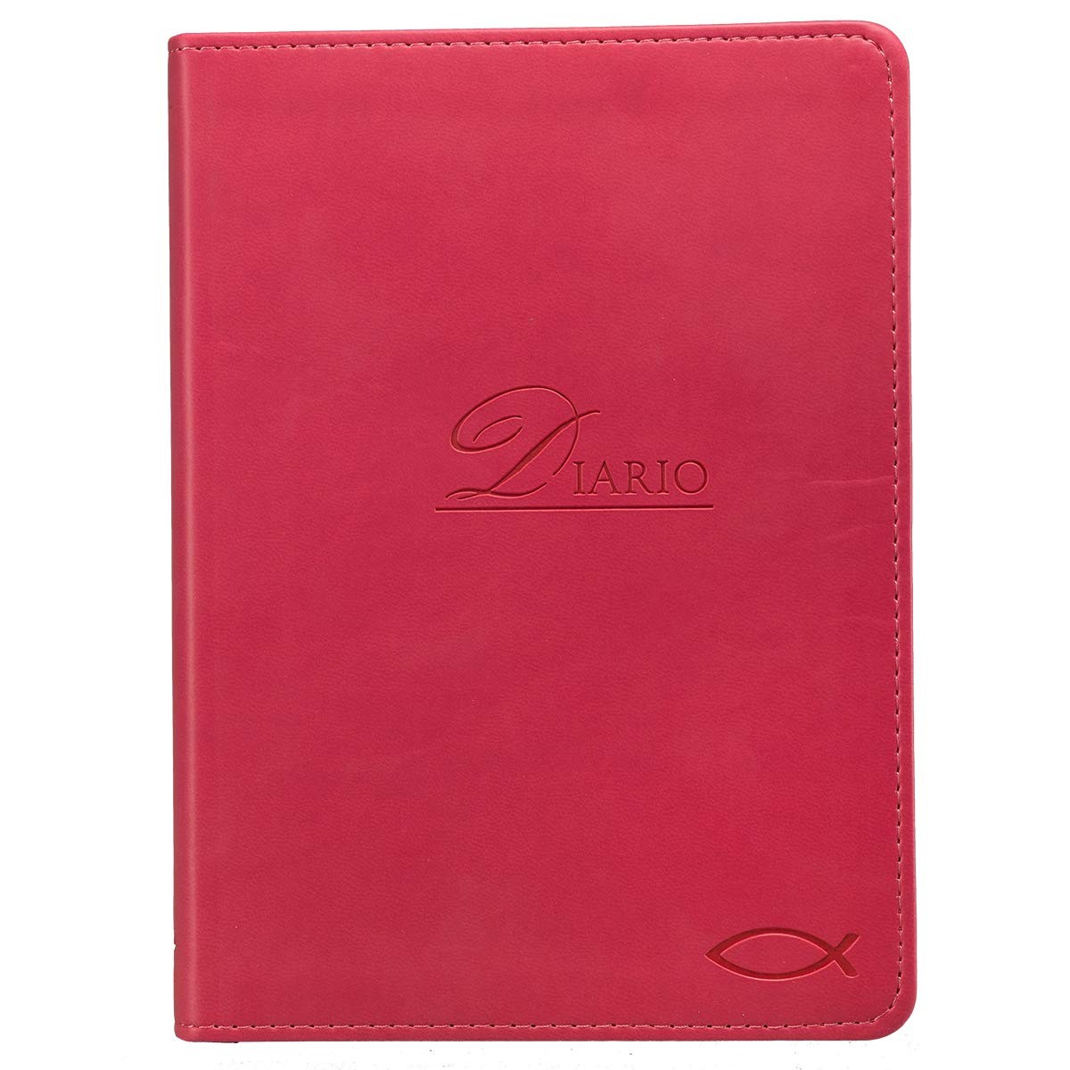 Diario Pez. Imitación piel. Rosa