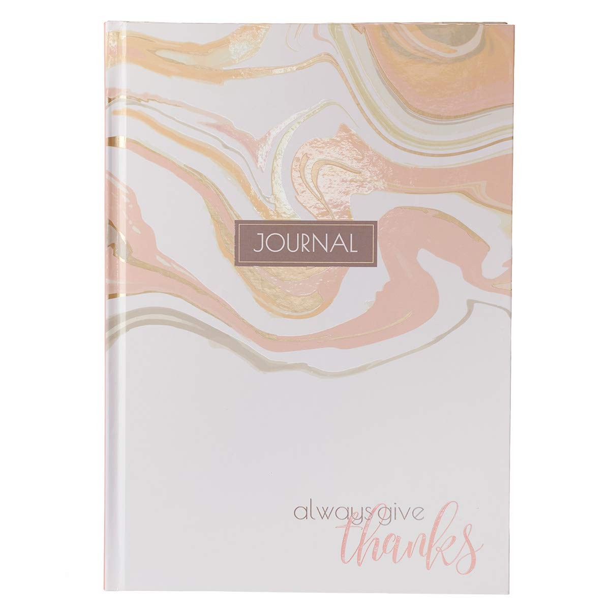 Diario Always give thanks. Tapa dura. Mármol