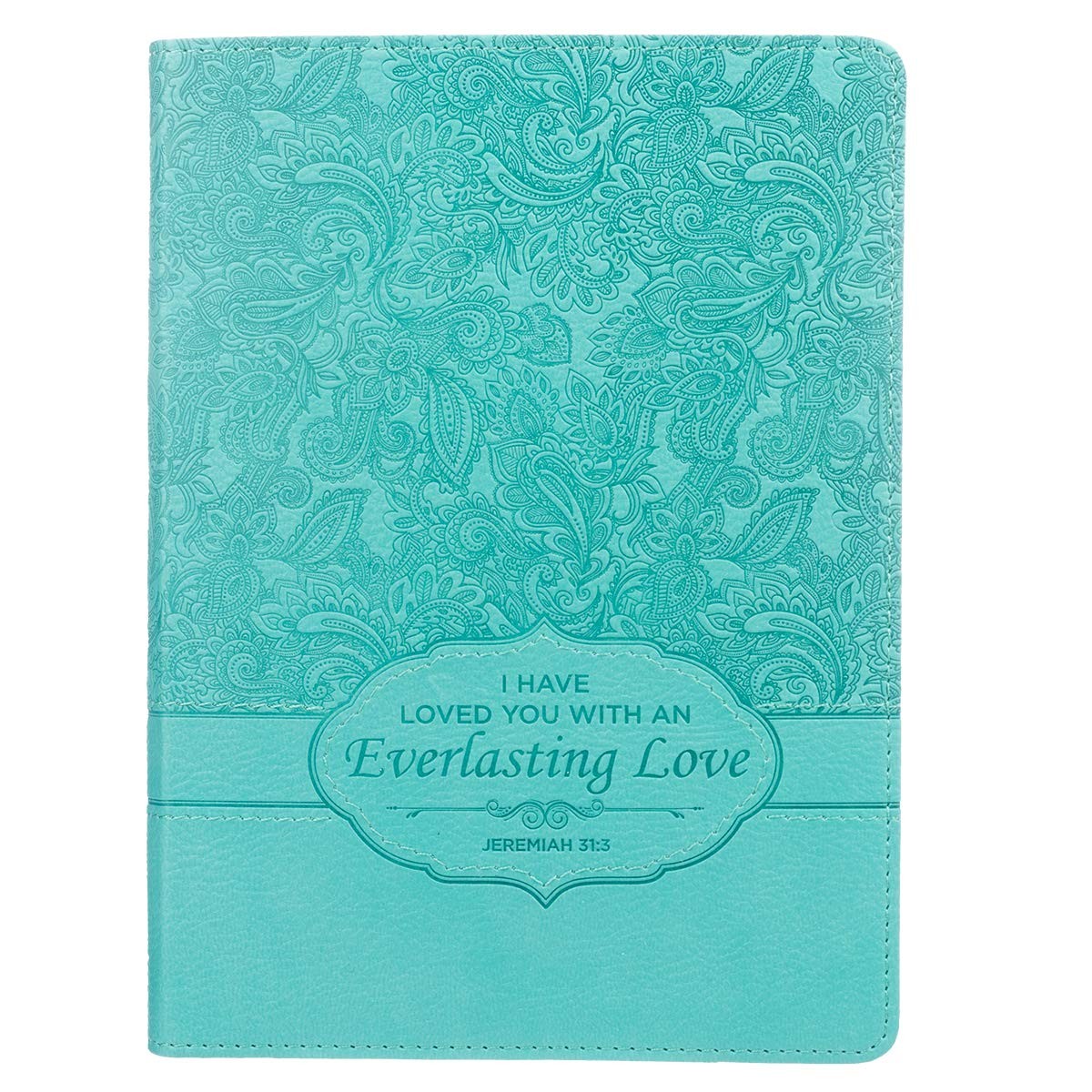 Diario Jeremías 31:3. 2 tonos. Turquesa