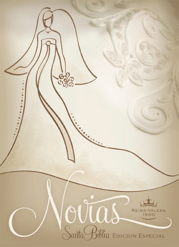 RVR 1960 Biblia Recuerdo de Boda para Novias, blanco/plata imitación piel