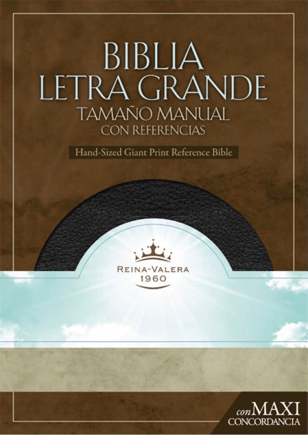 RVR 1960 Biblia Letra Granda Tamaño Manual, negro piel fabricada