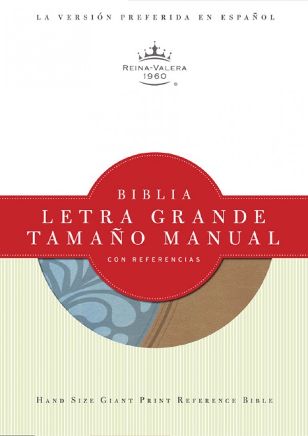 Biblia manual. Letra grande. Imitación piel. Celeste/caqui - RVR60