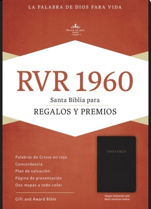 RVR 1960 Biblia para Regalos y Premios, negro imitación piel