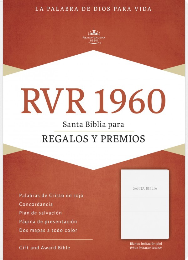 RVR 1960 Biblia para Regalos y Premios, blanco imitación piel