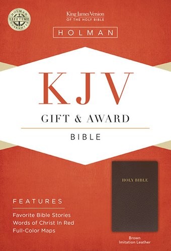 Biblia de regalos y premios. Imitación piel. Marrón - KJV (inglés)