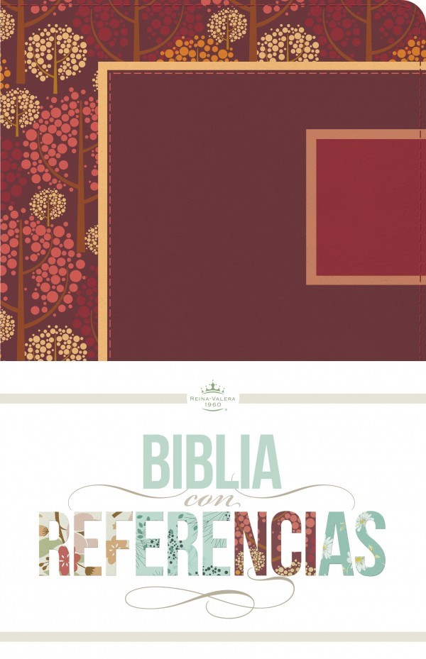 RVR 1960 Biblia con Referencias, otoñal, frambuesa/rosado símil piel