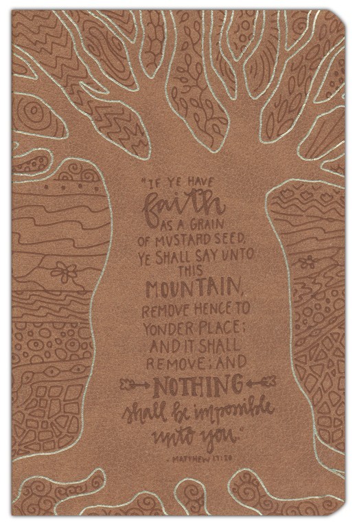 Biblia manual. Letra grande. 2 tonos. Marrón. Natural faith - KJV (inglés)