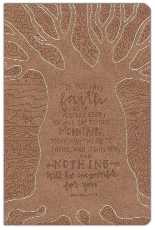 Biblia manual. Letra grande. 2 tonos. Marrón. Natural faith - NKJV (inglés)