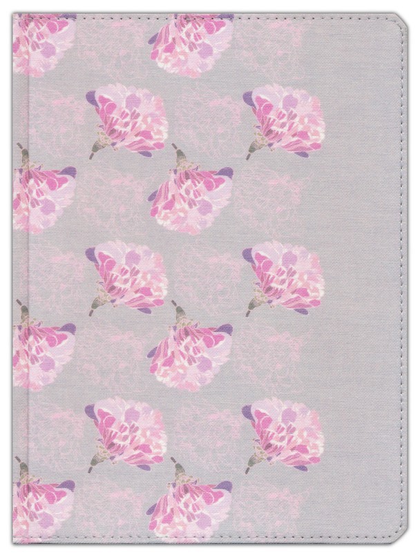 RVR 1960 Biblia de apuntes, gris y floreado tela impresa