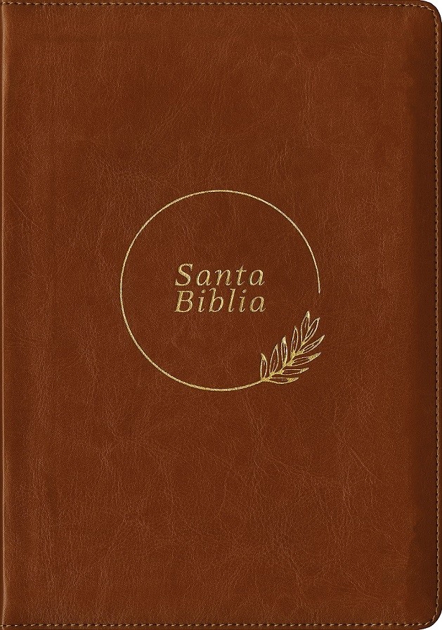 Biblia grande. Letra grande. Ultrafina. 2 tonos. Café. Cremallera - RVR 1960