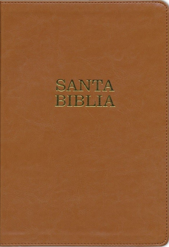 Biblia grande. Letra súper gigante. Imitación piel. Café claro. Índice - NTV