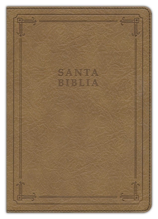 Biblia grande. Letra grande. Ultrafina. 2 tonos. Marrón claro. Índice - NTV