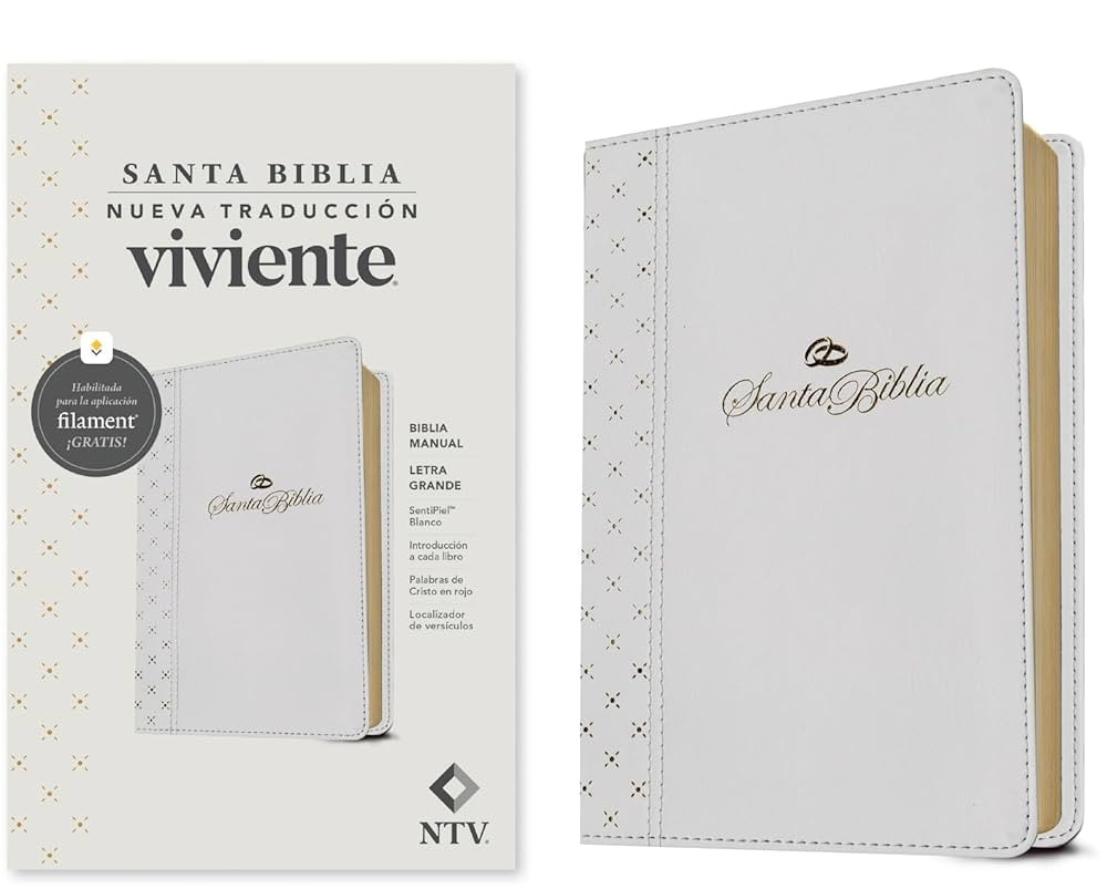 Biblia manual. Letra grande. 2 tonos. Blanco - NTV