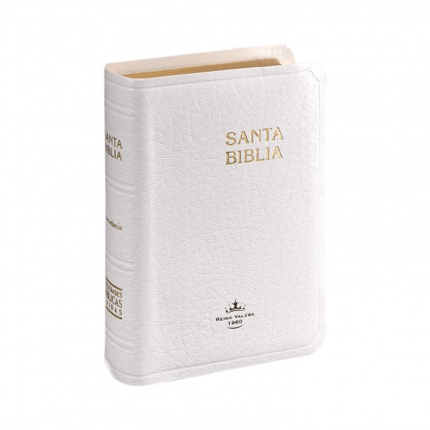 Biblia Tamaño Bolsillo - RVR60. Imitación piel. Blanco