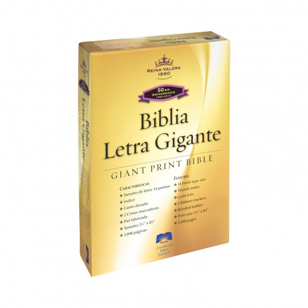 Biblia manual. Letra gigante. Piel fabricada. Negro - RVR60