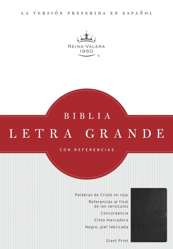 RVR 1960 Biblia Letra Grande, negro imitación piel