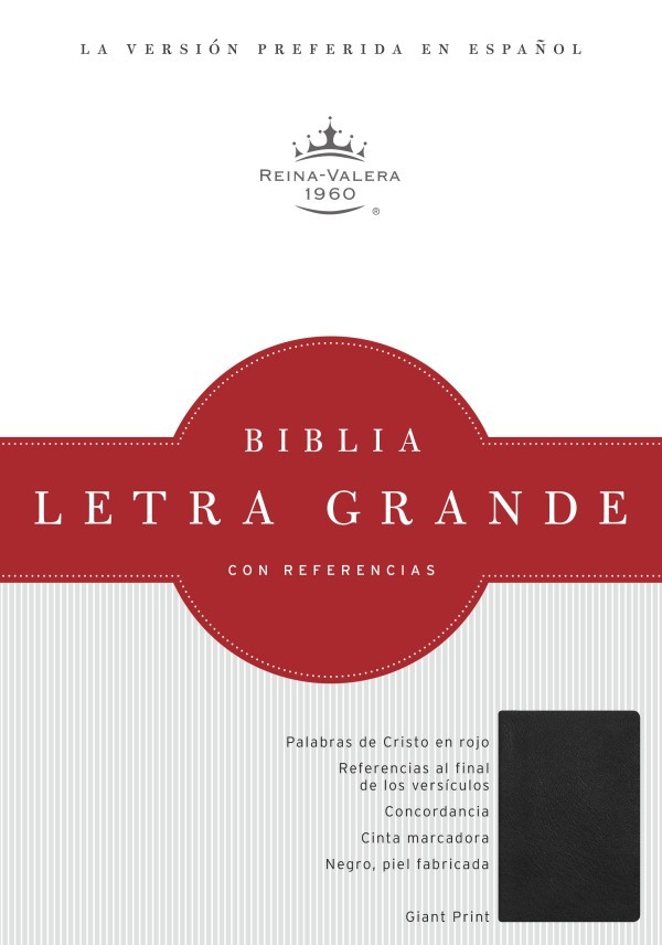 RVR 1960 Biblia Letra Grande, negro piel fabricada