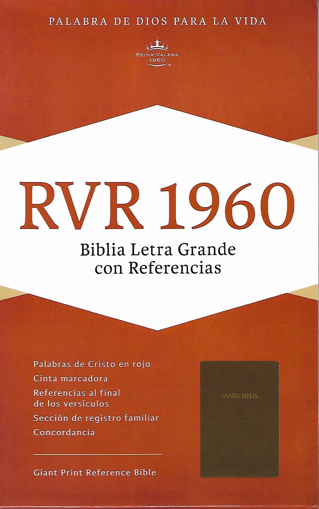 RVR 1960 Biblia Letra Grande, chocolate símil piel