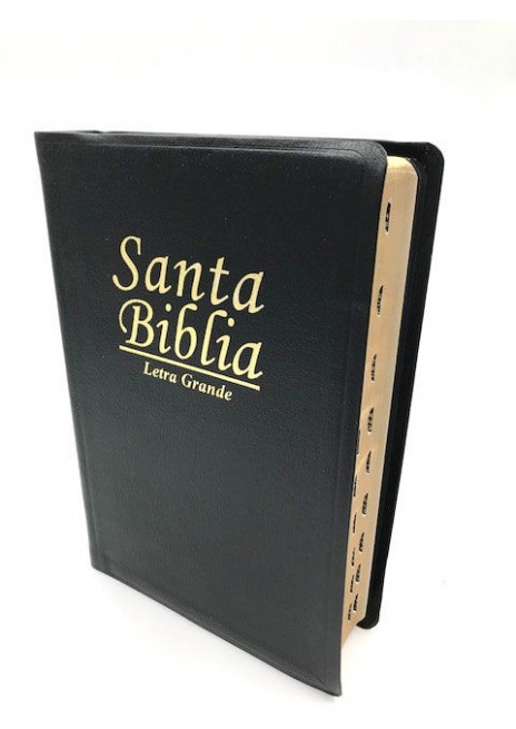 Biblia manual. Letra grande. Piel especial. Negro. Índice - RVR60