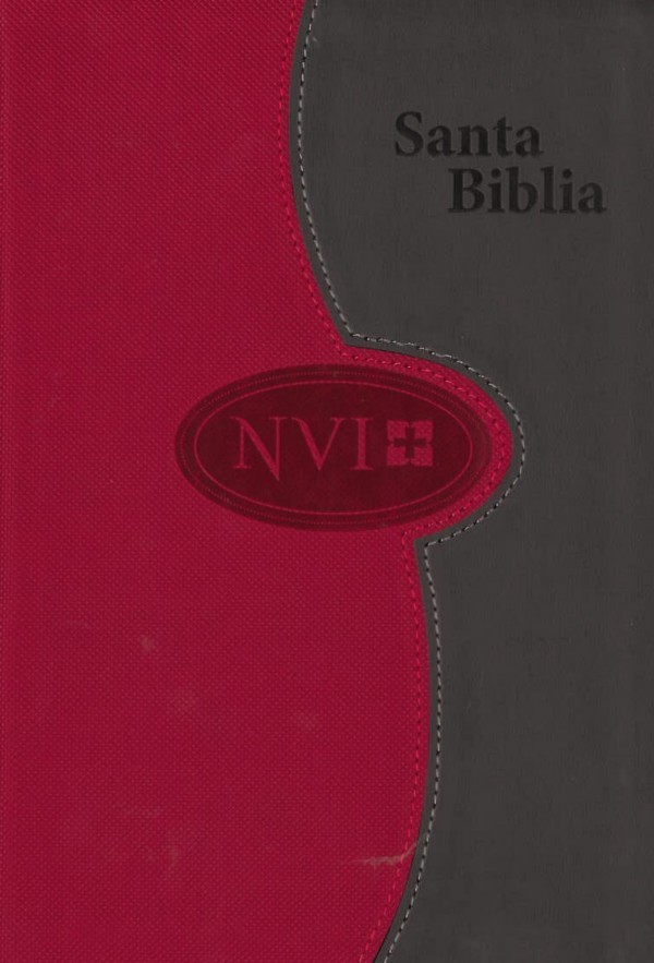 Biblia letra grande. 2 tonos. Gris/rojo - NVI