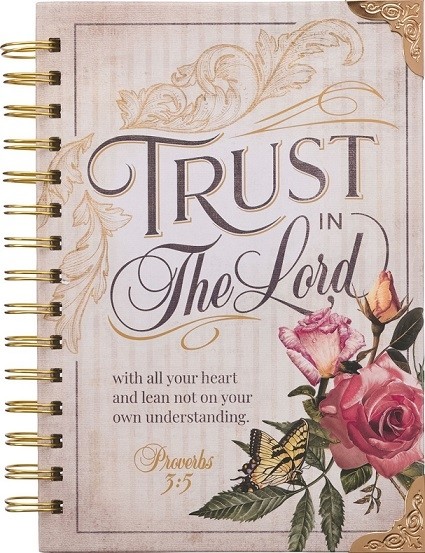 Diario Trust in the Lord (Proverbios 3:5). Tapa dura. Crema/rojizo. Espiral (inglés)