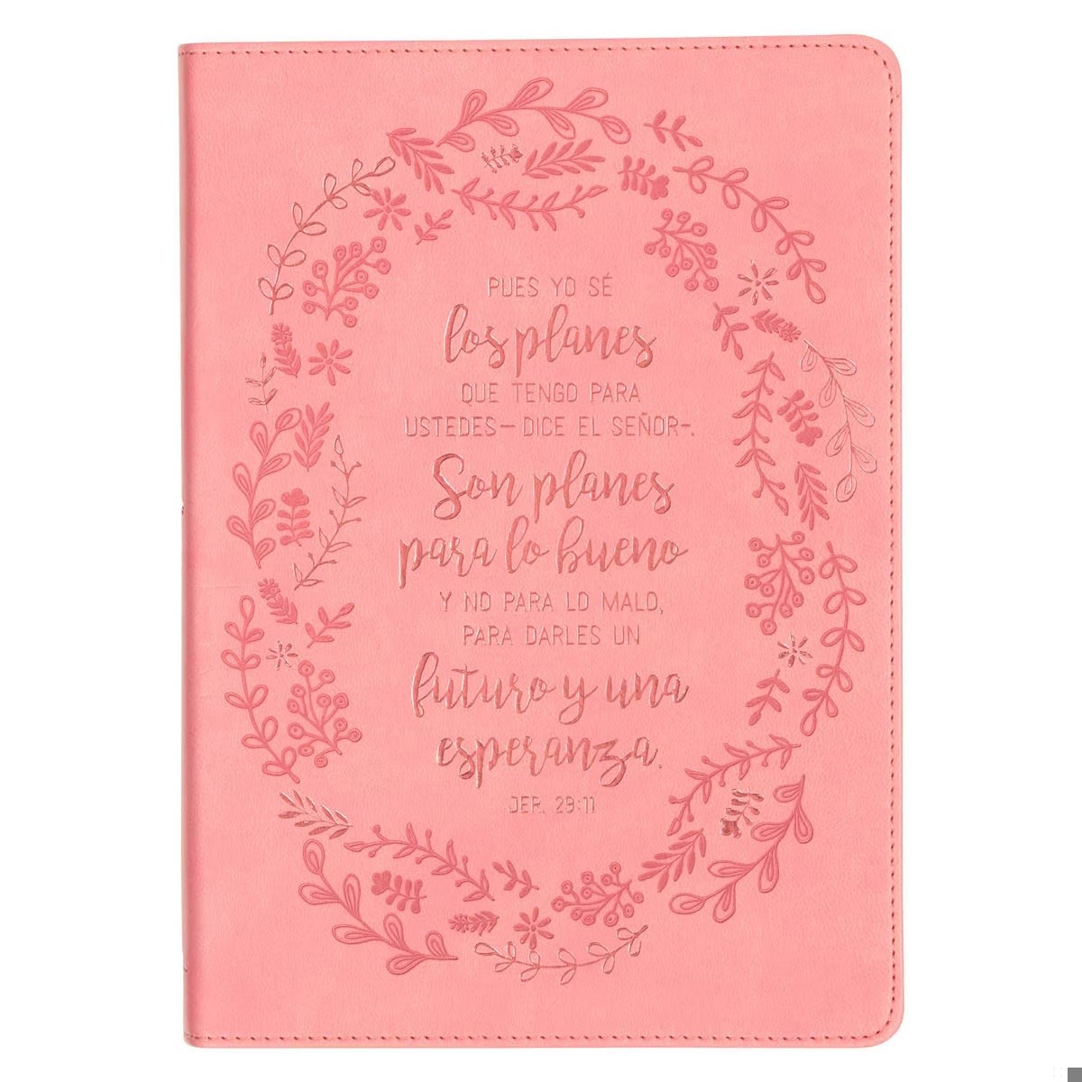 Diario Yo sé los planes (Jeremías 29:11). 2 tonos. Rosa