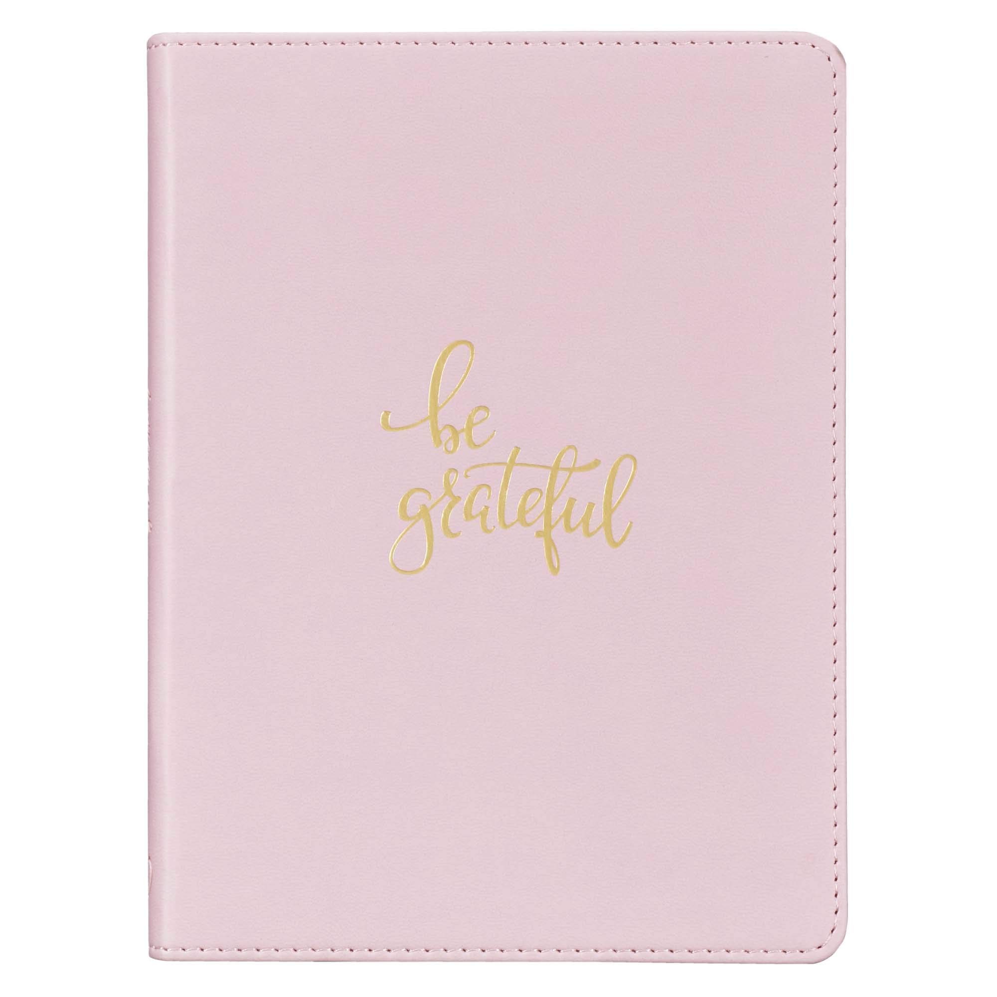 Diario Be grateful. Imitación piel. Rosa