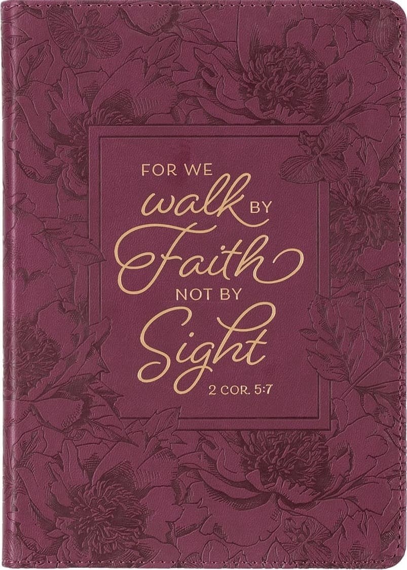 Diario 2 Corintios 5:7. 2 tonos. Rojo baya (inglés)