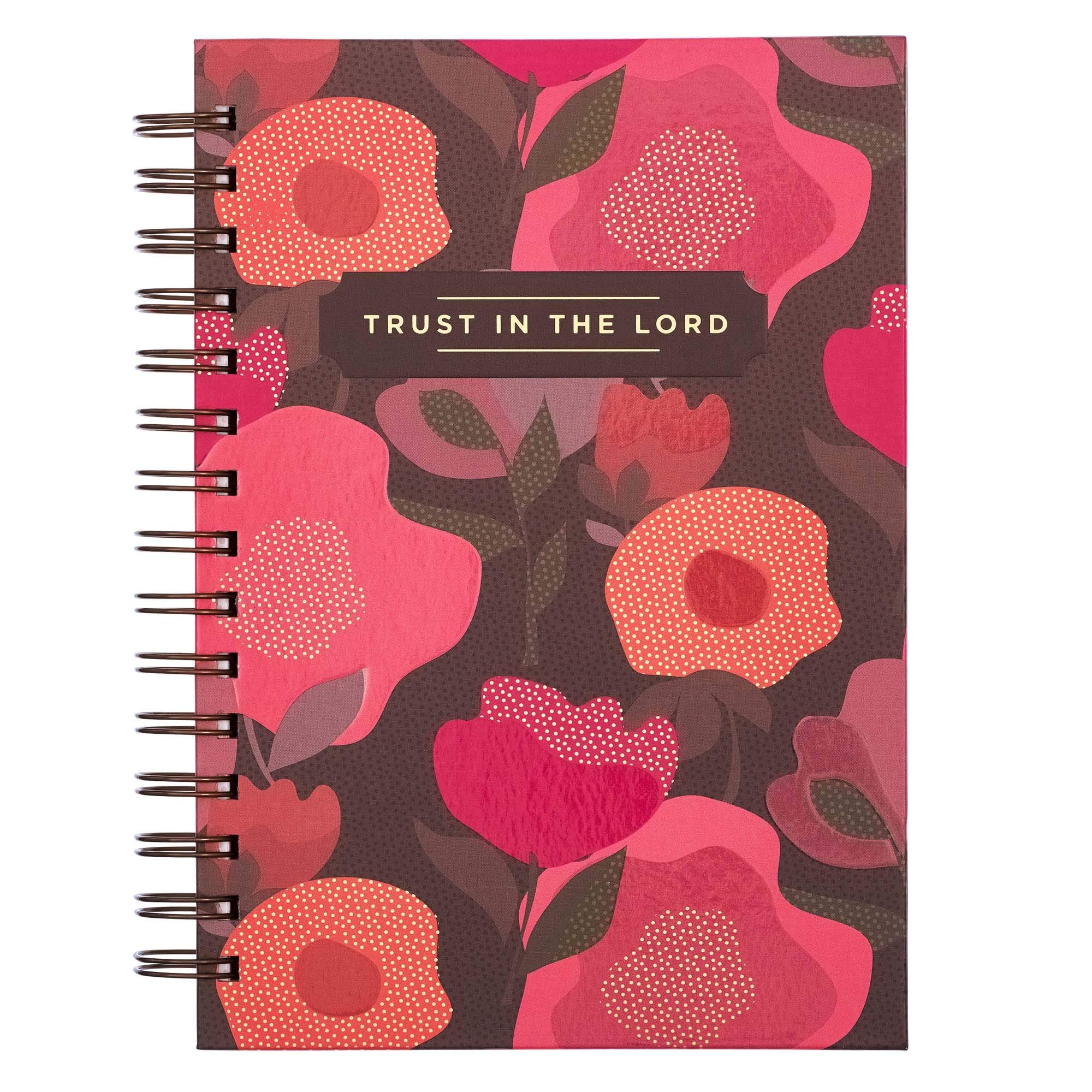Diario Trust in the Lord. Tapa dura. Flores. Espiral