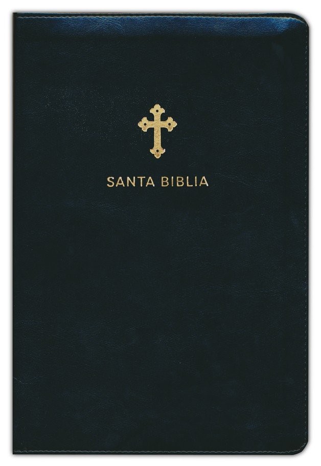 Biblia grande. Letra grande. Imitación piel. Negro. Cremallera - RVR60