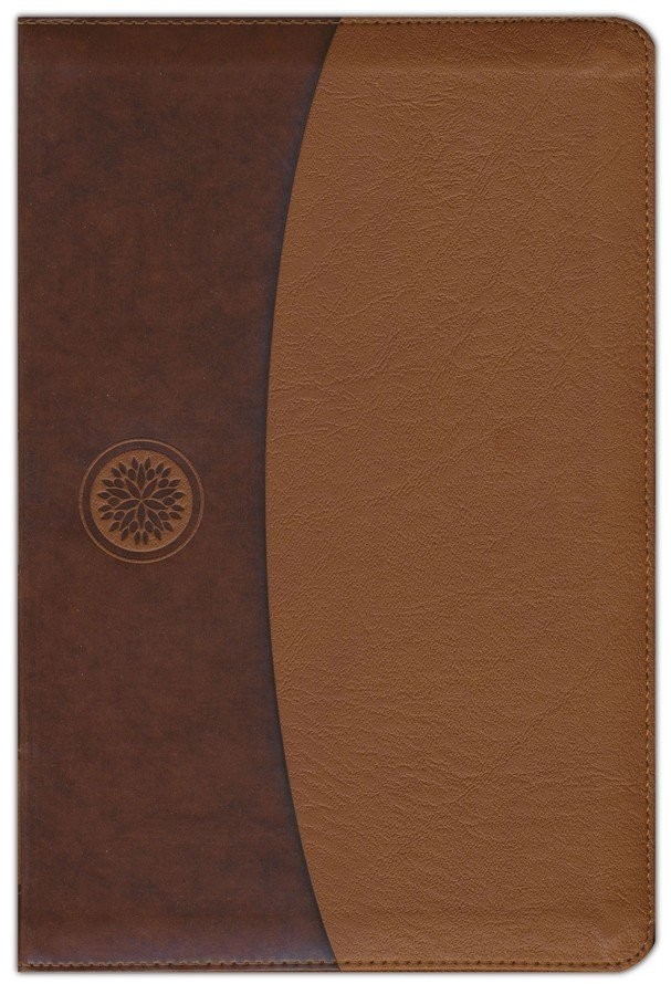 Biblia grande. Letra grande. 2 tonos. Canela. Cremallera - RVR60