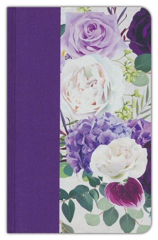 Biblia manual. Letra grande. Ultrafina. Tapa dura entelada. Morado/floral - RVR60