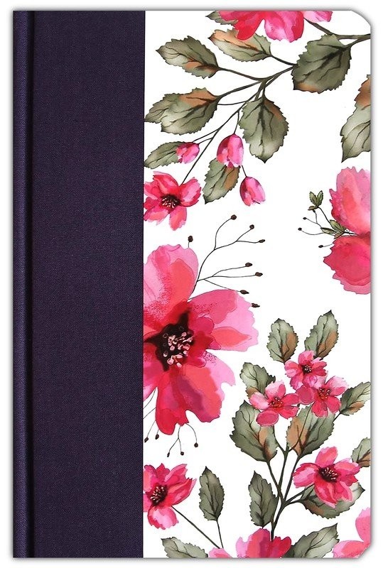 Biblia manual. Letra grande. Ultrafina. Tapa dura entelada. Azul/floral - RVR60
