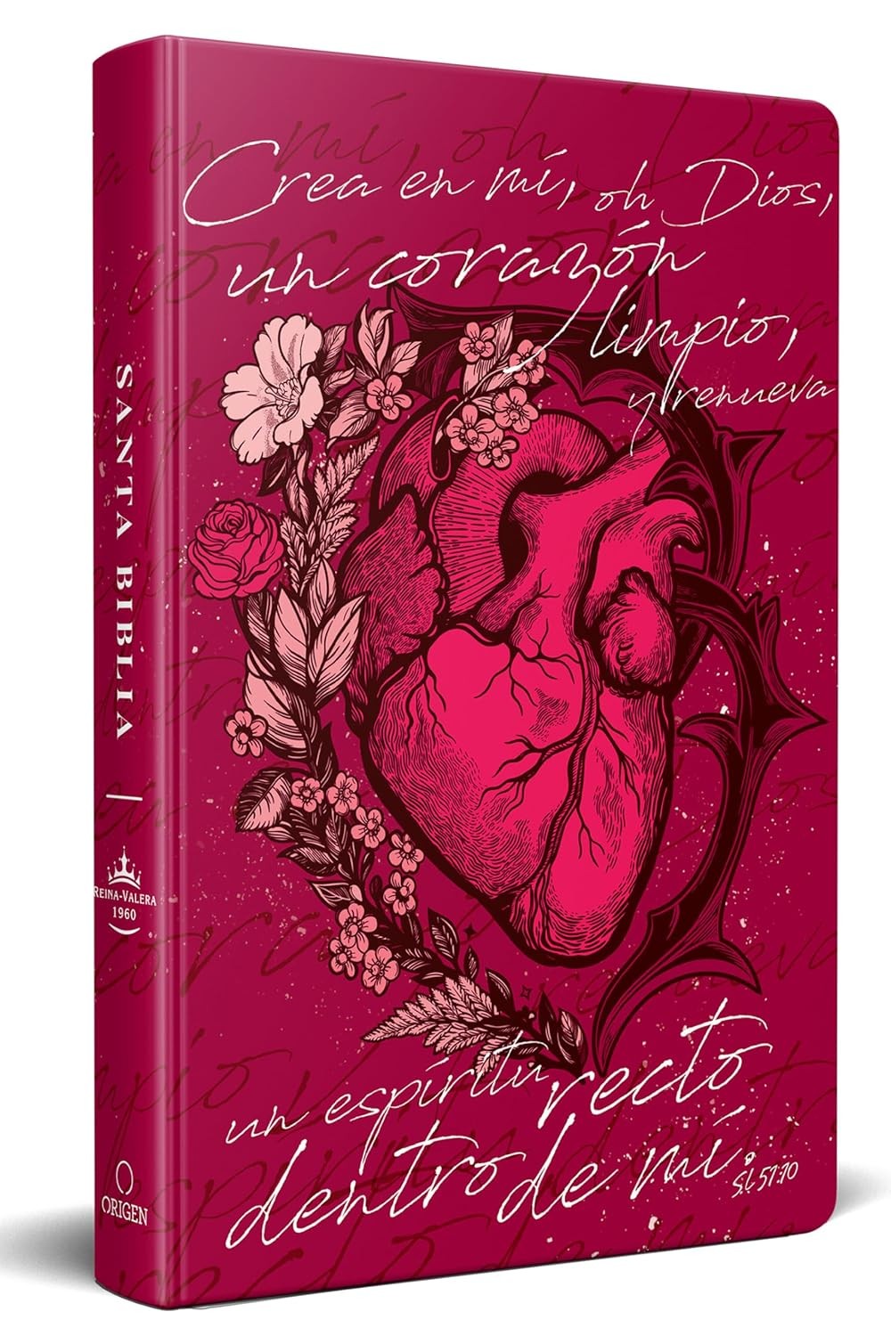 Biblia manual. Letra grande. Ultrafina. Tapa dura. Corazón rosado - RVR60